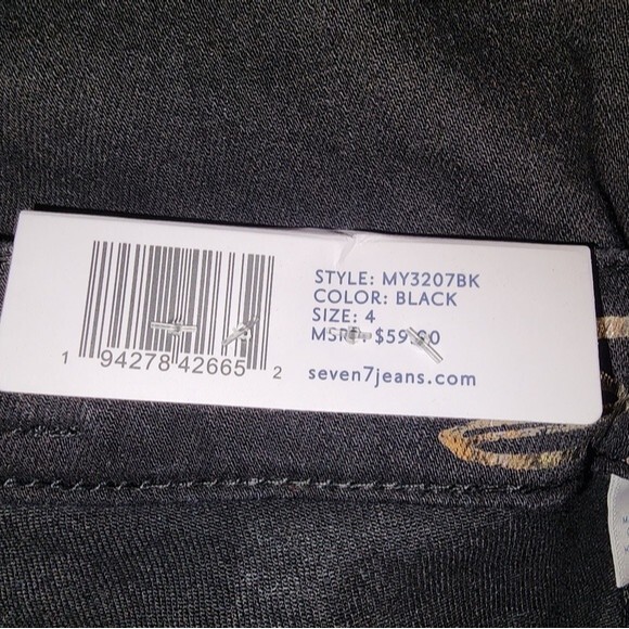 Seven7 Black Super Soft Stretch Rolled Cuff Sunset Bermuda Shorts Size 4 - Picture 6 of 11